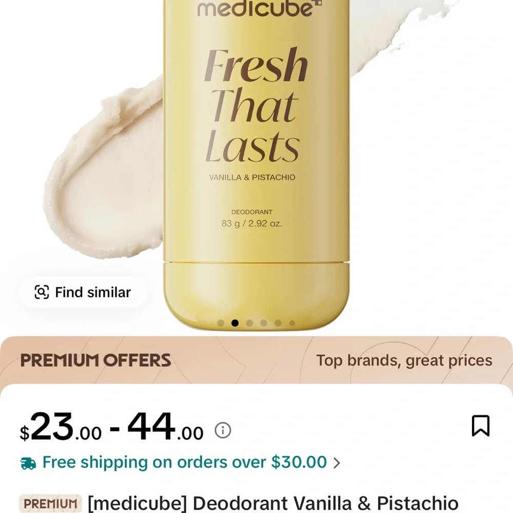 medicube Fresh That Lasts Deodorant - Vanilla & Pistachio (Yellow)